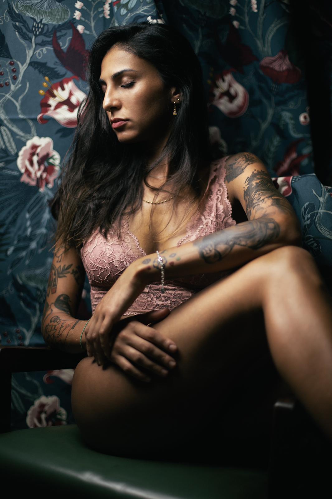 Lally tattoo model