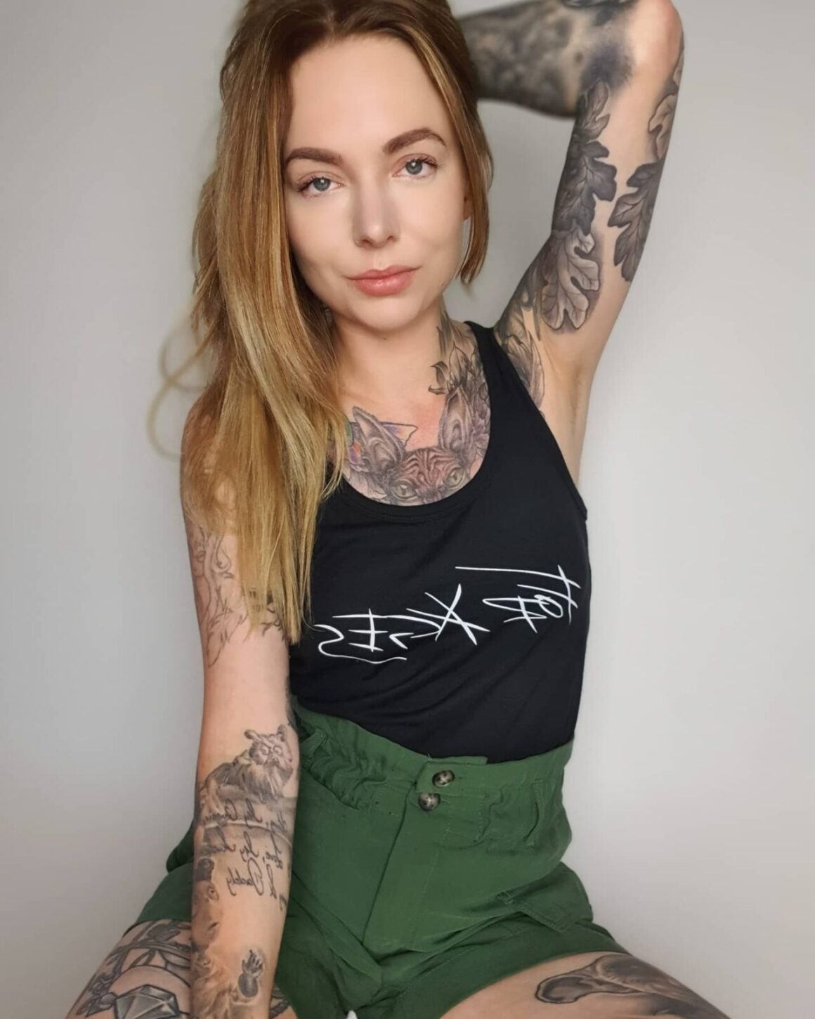 Franziska, modelo tatuada