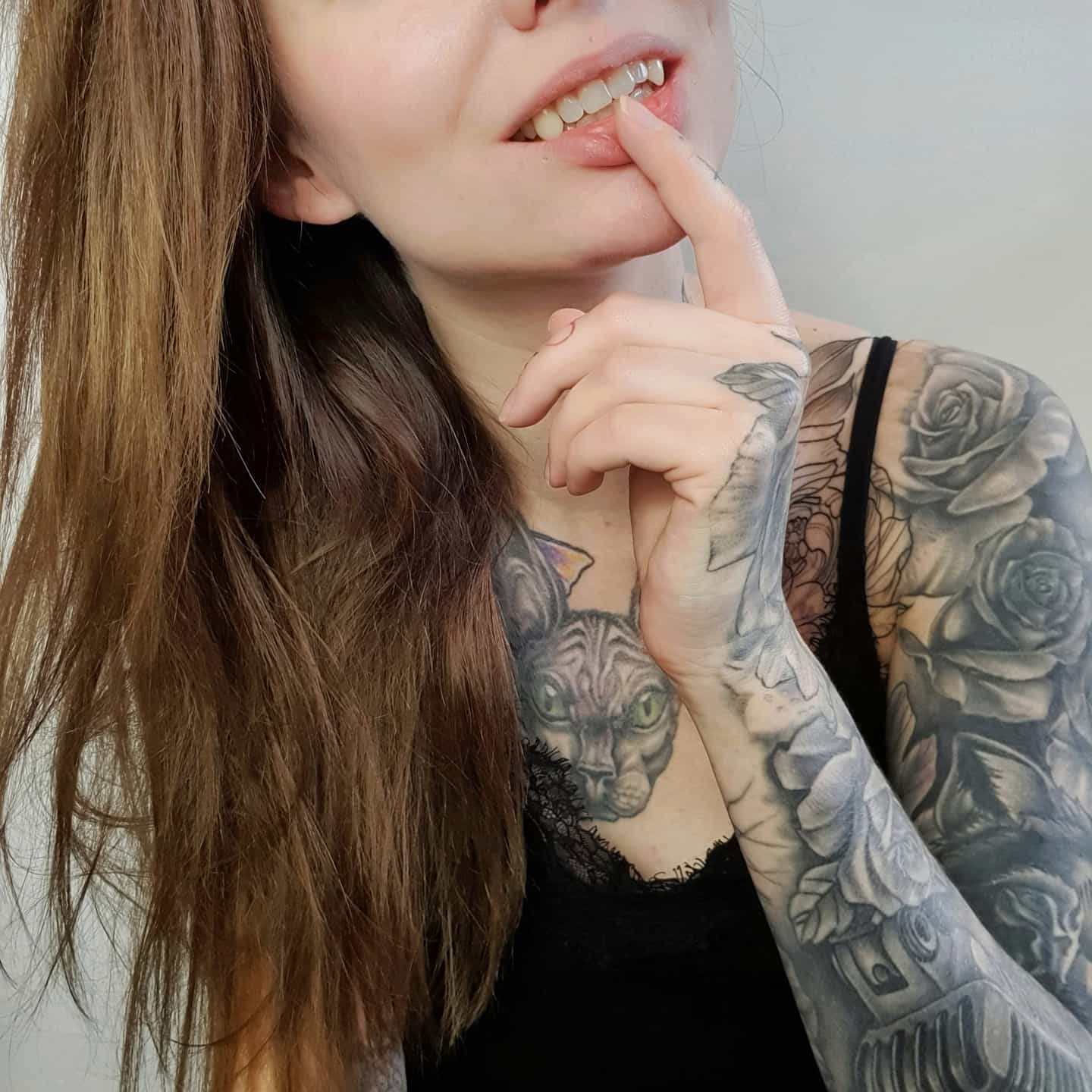 Franziska, modelo tatuada