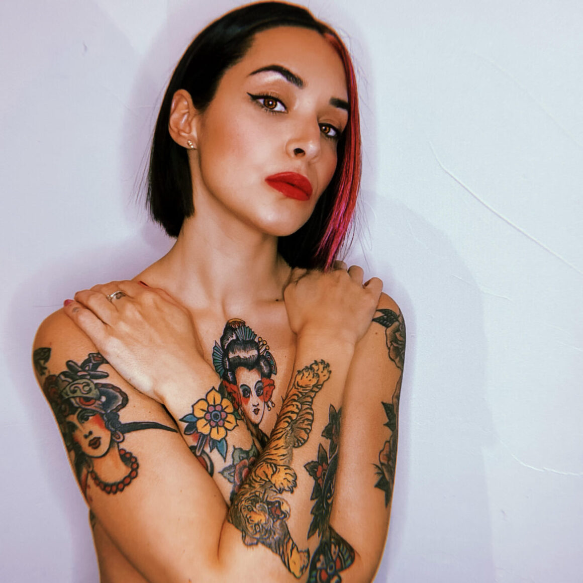 Andrea Hidalgo, modelo de tatuajes
