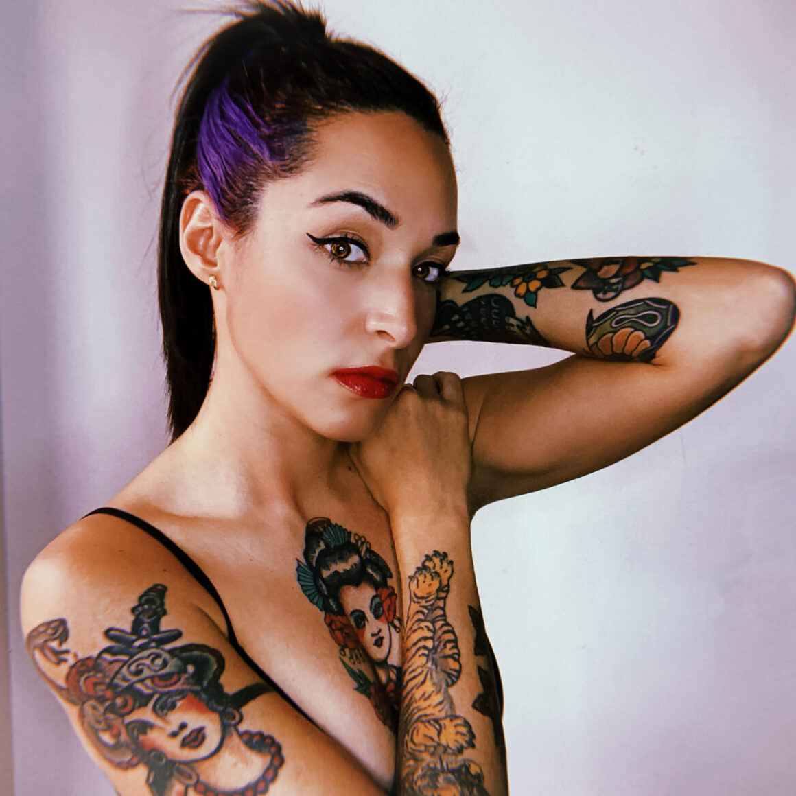 Andrea Hidalgo, modelo de tatuajes