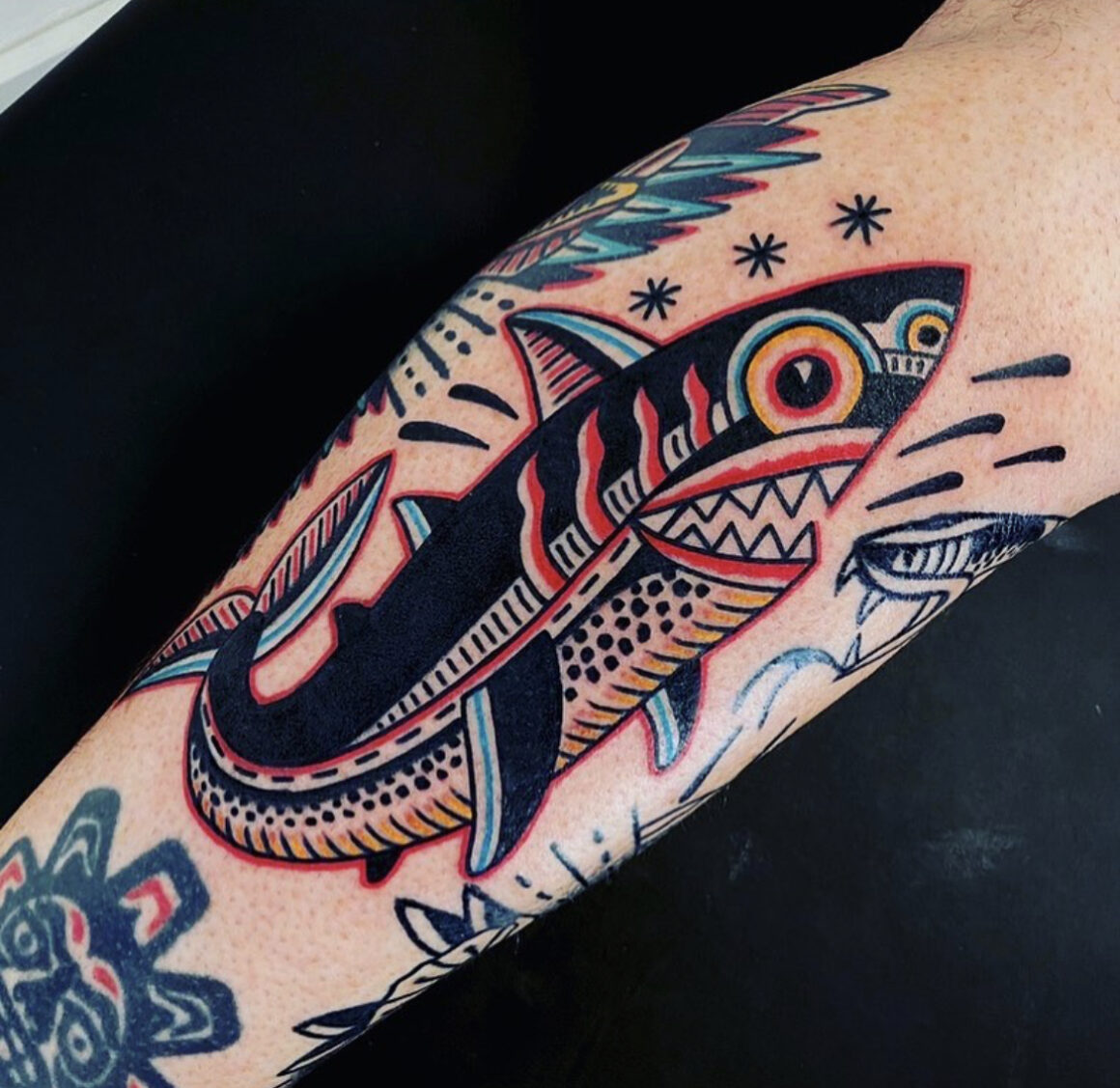 Mercer Draws Things  I love shark tattoos thanks harrylonghurst 