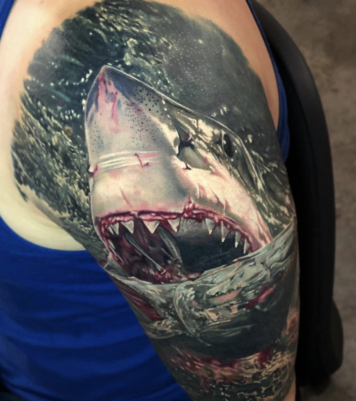 Robert Coveney  Great White Shark tattoo design