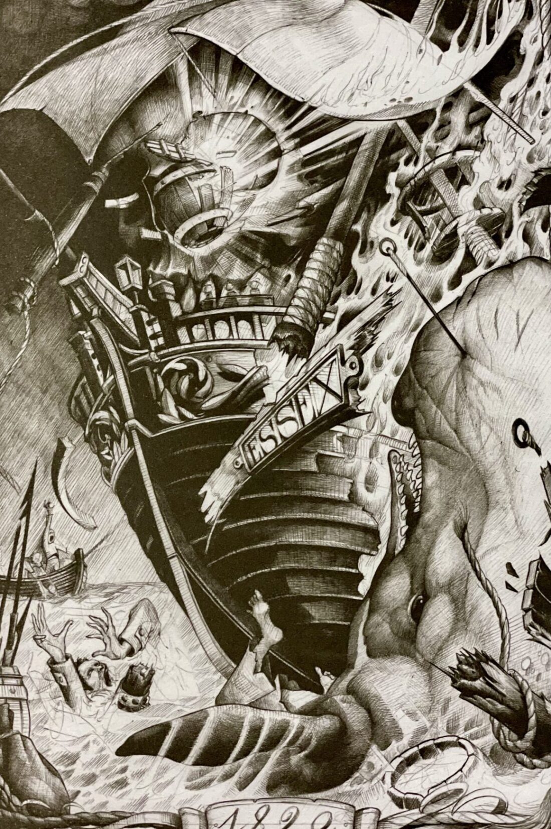Victory of the Whale illustration by Christian Schettino, Italy