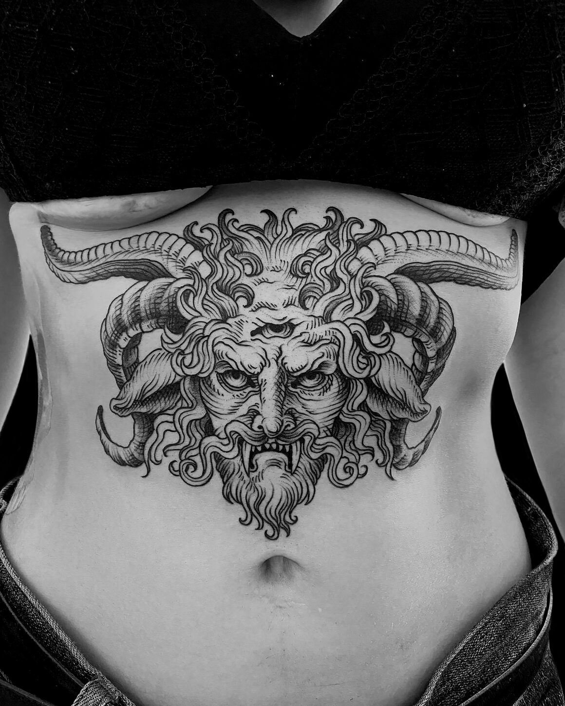 Demon by by Maud Dardeau Tatouages, Bordeaux, France