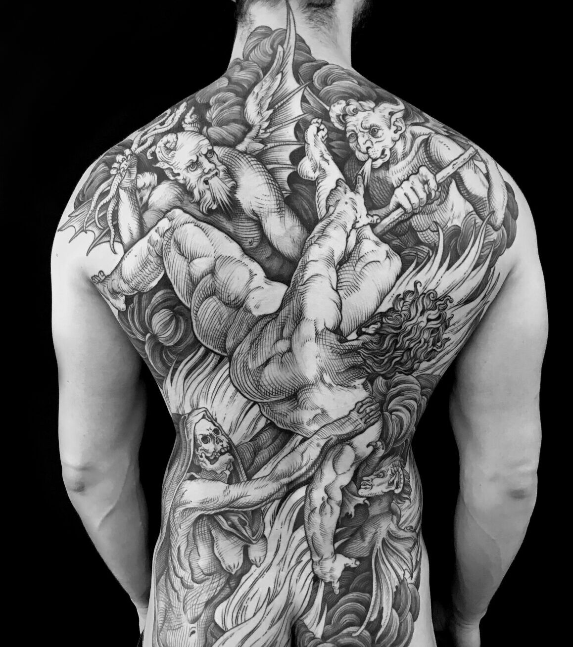 Descente aux enfers, by Maud Dardeau Tatouages, Bordeaux, France