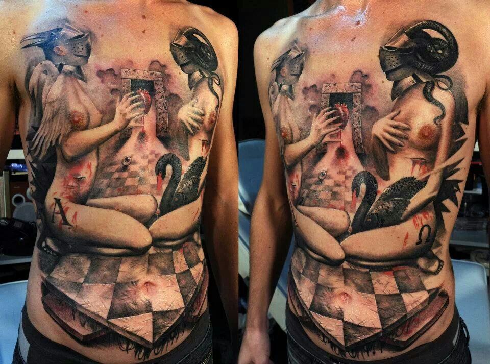 Tattoo of a fan dedicated to Alpha Noir (2012)