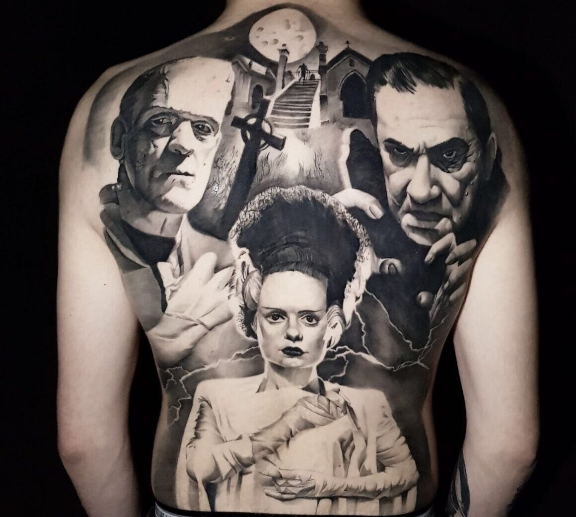 Classic Movie Monsters Traditional Tattoo Art  Etsy India