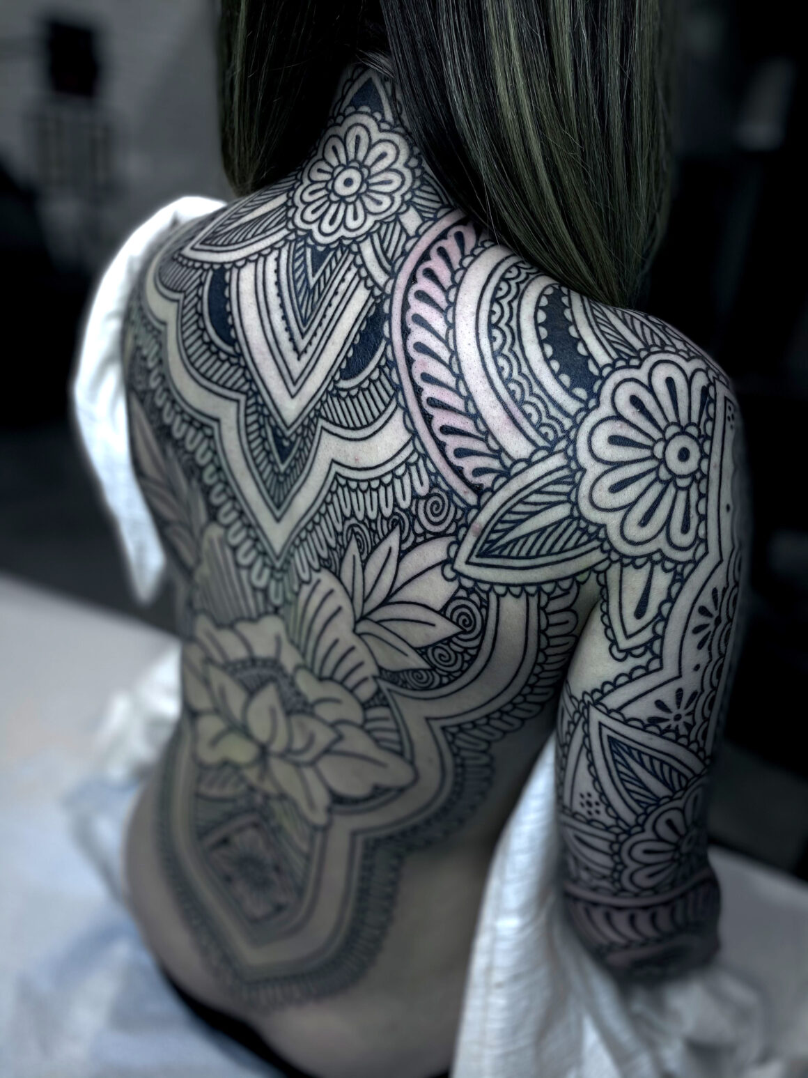 Back piece done in Savannah Ga USA at Kustom Hustle Tattoo Parlor by Ash  Cox  rtattoos