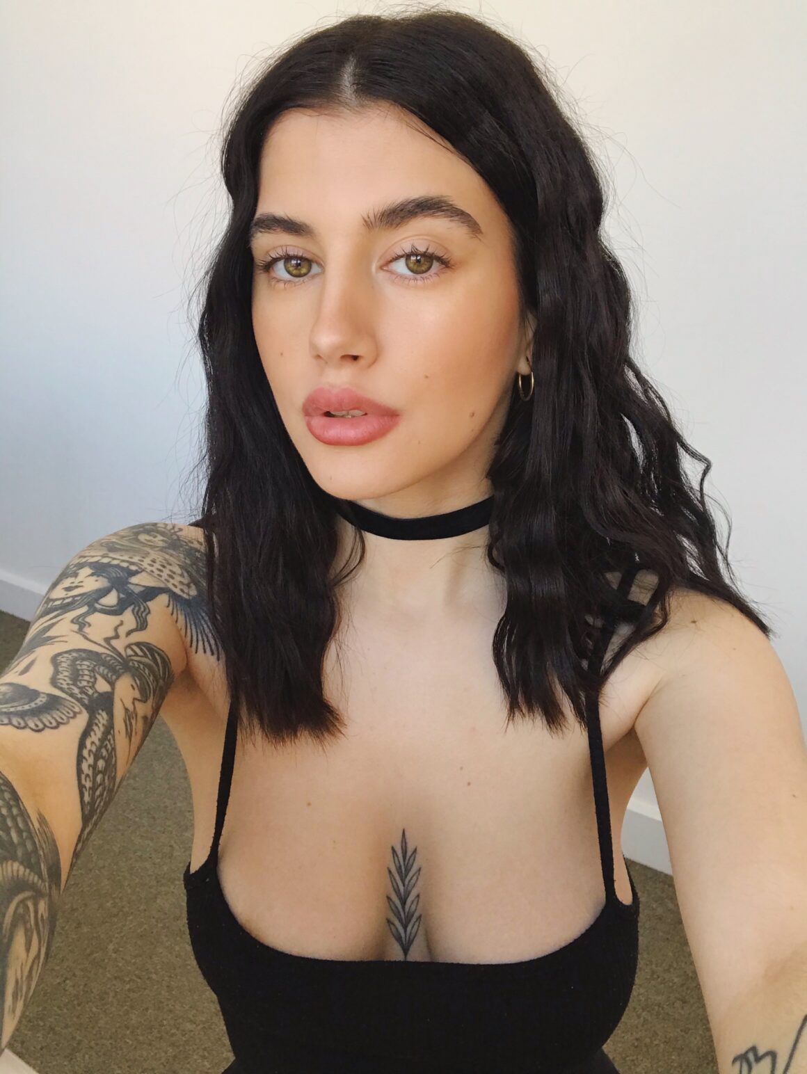 Shy tattoo model