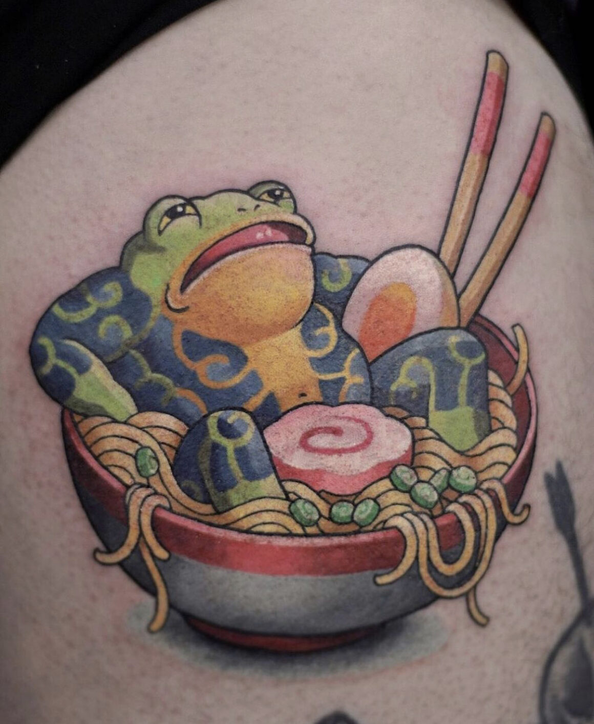 OC Wolf as a Japanese frog tattoo design I made  rSekiro