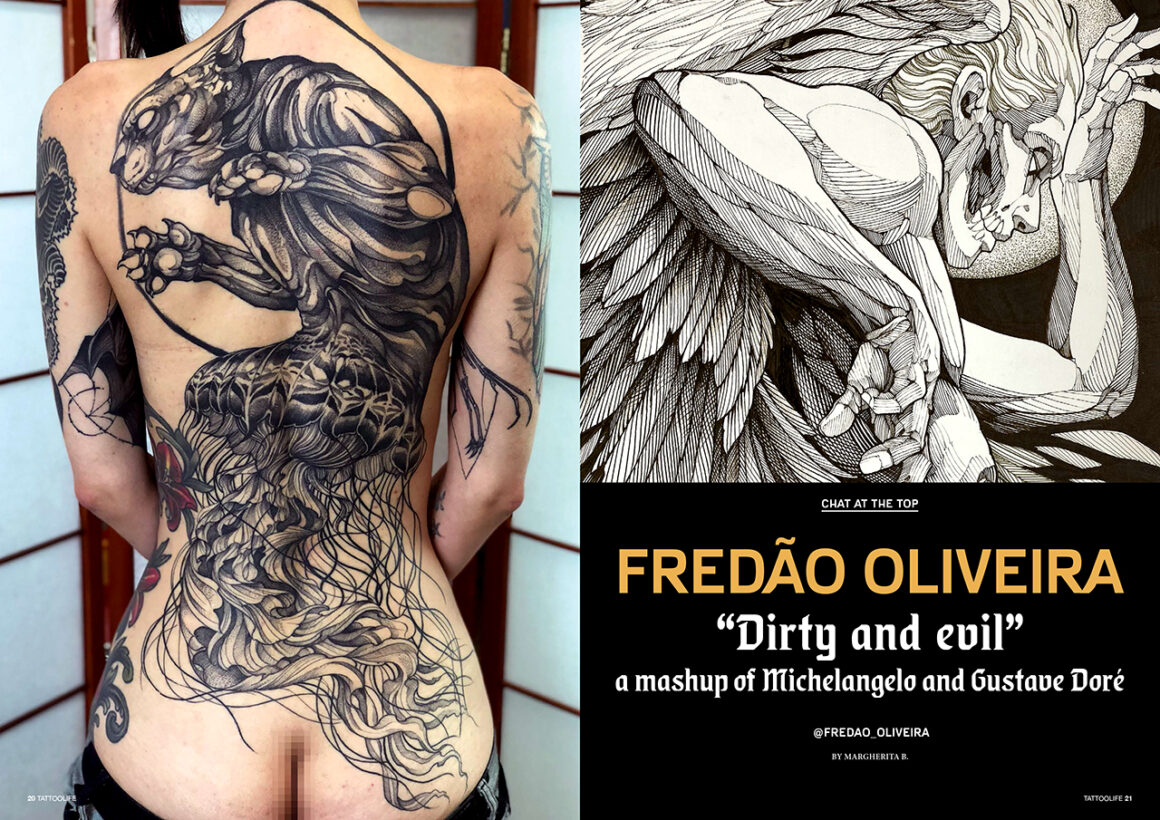 Fredão Oliveira: “Dirty and evil” a mashup of Michelangelo and Gustave Doré