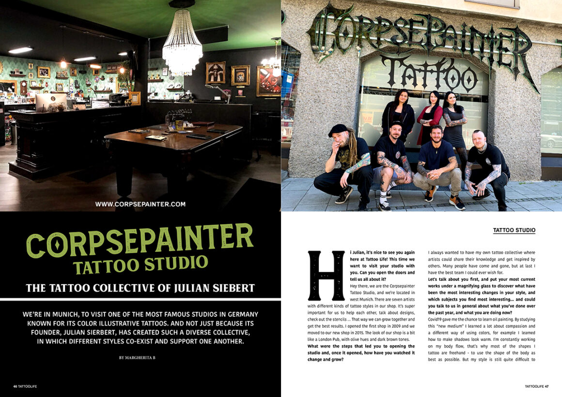 Corpsepainter Tattoo Studio: The Tattoo Collective of Julian Siebert