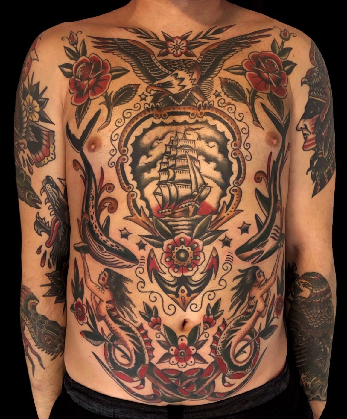 traditional stomach tattoos