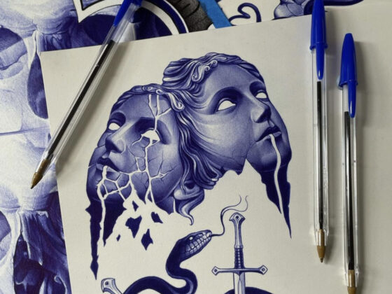 Sketch by Ben Dunning, @bendunningtattoo