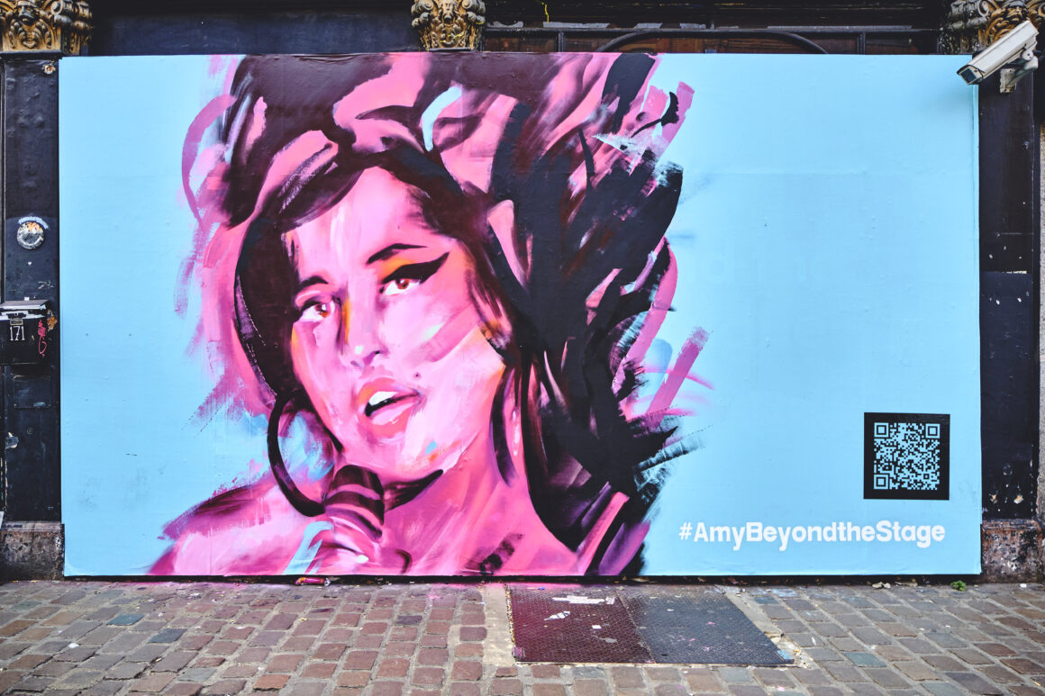 Amy Winehouse Mural the Design Museum