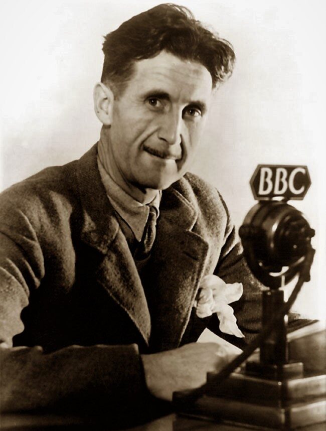 George Orwell photo taken when he was in the BBC staff from August 1941 to November 1943