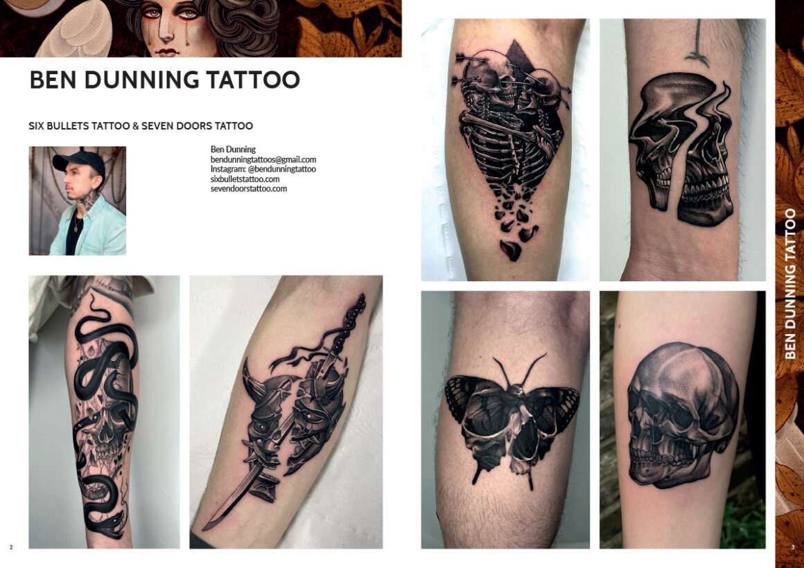 Ben Dunning, Tattoo Artists Uk & Ireland Yearbook 2021