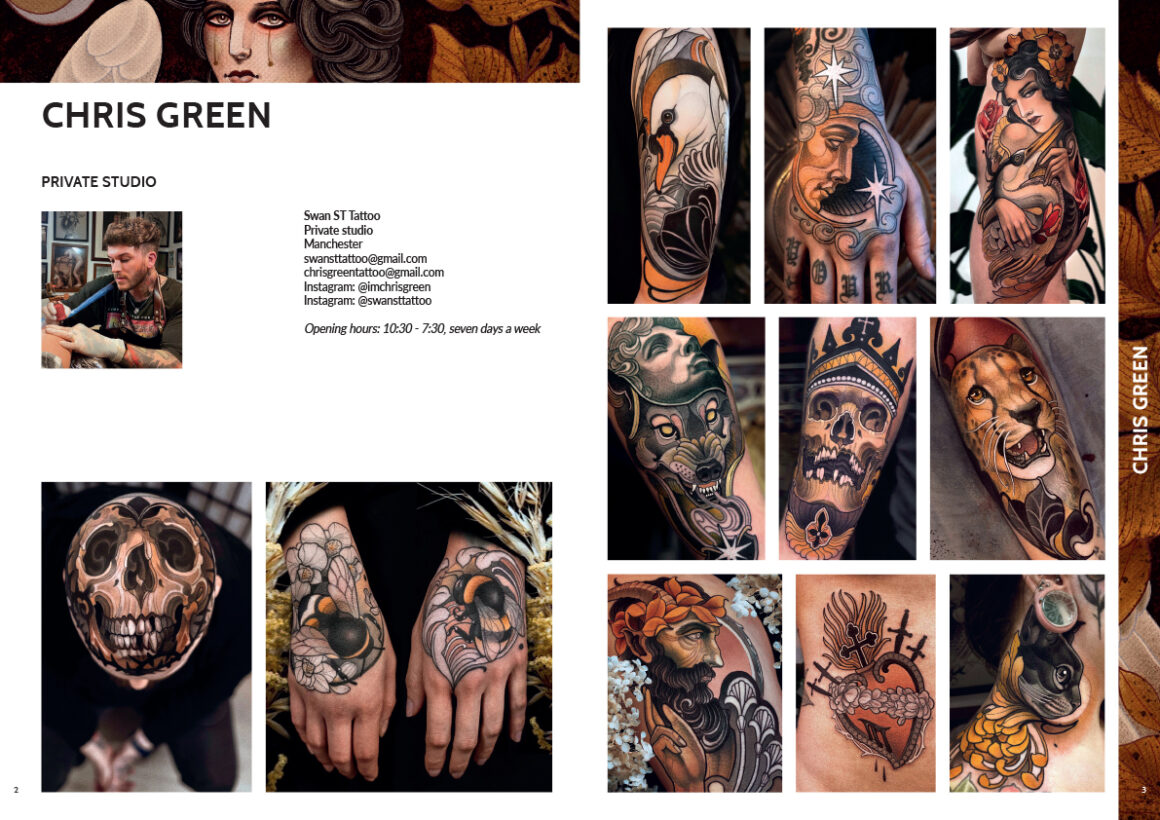Chris Green, Tattoo Artists Uk & Ireland Yearbook 2021