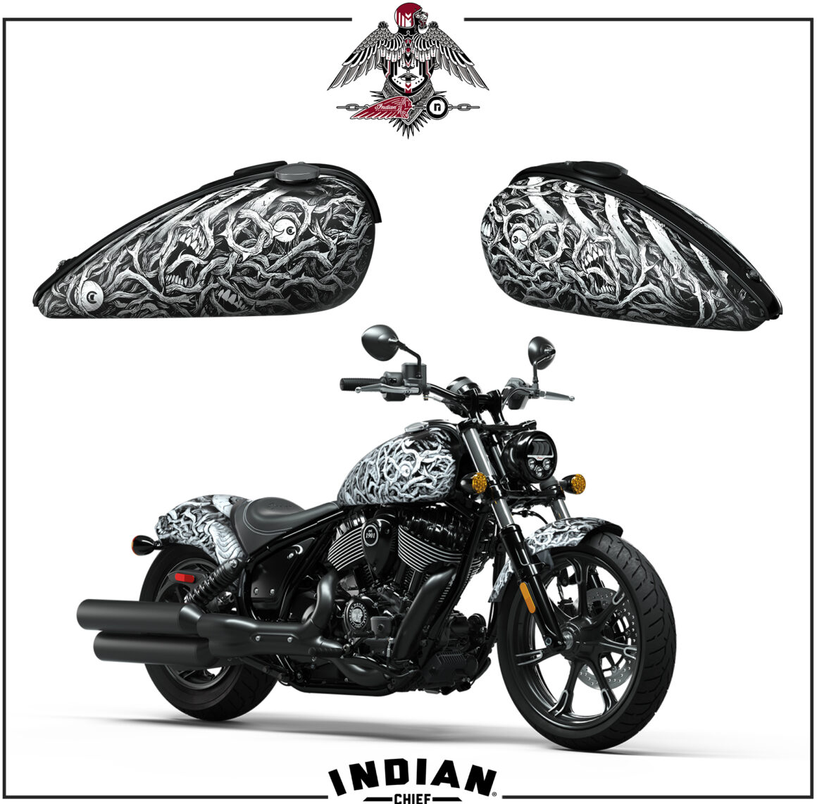 First Of Three Tattoo Inspired Art-Bike Designs Revealed By Indian  Motorcycle | Motorcycle Industry News by SBN