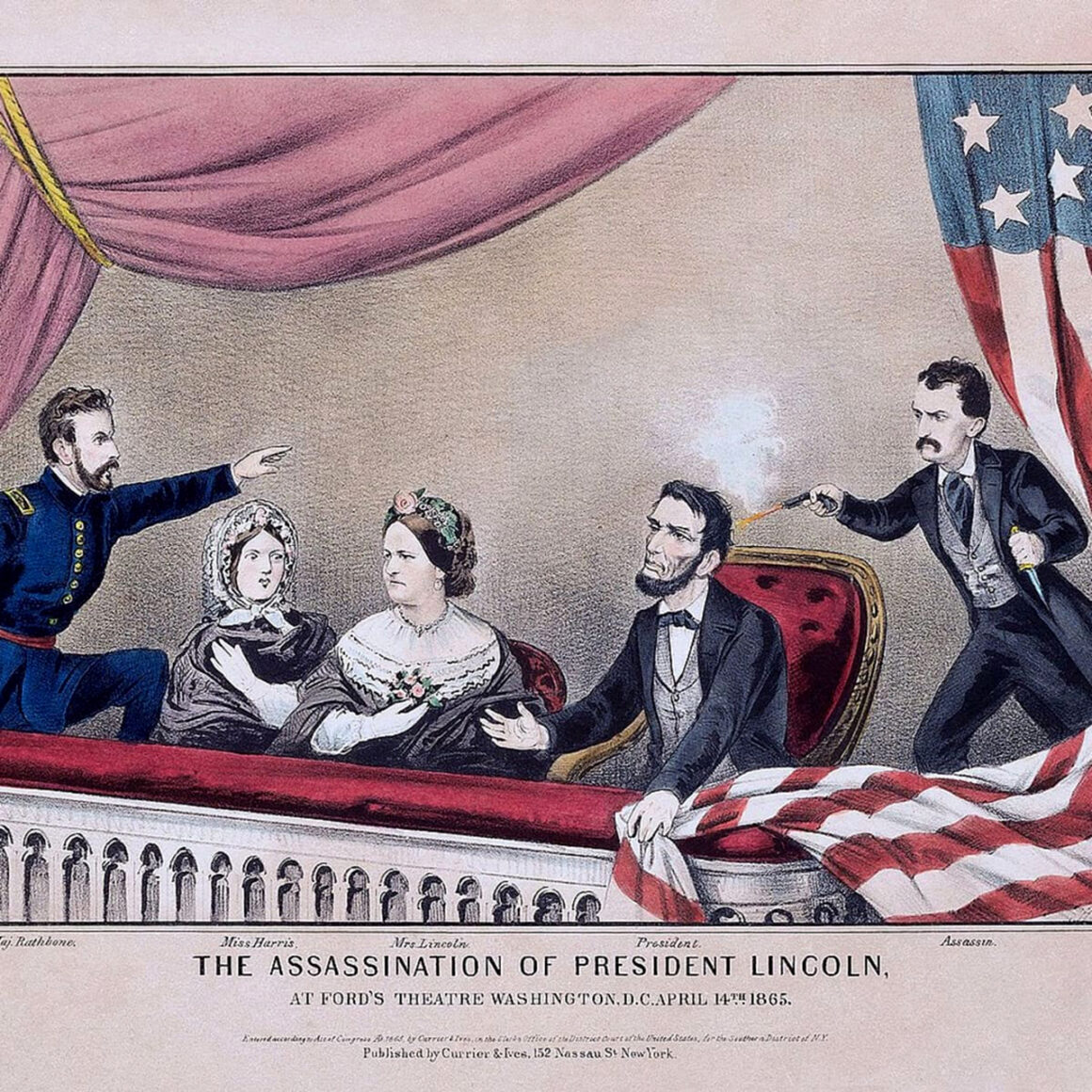 The assassination of President Lincoln, published by Carrier & Ives