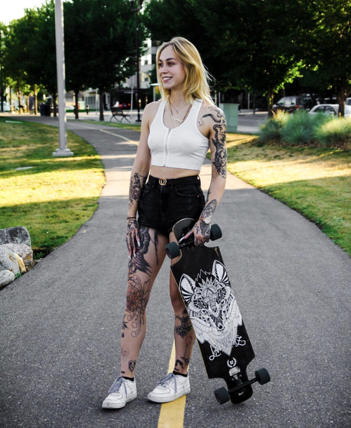 Cherry, tattooed girl