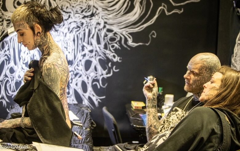 Rafel Delalande and Jenzie Plan chloes backpiece, Brighton Tattoo Convention