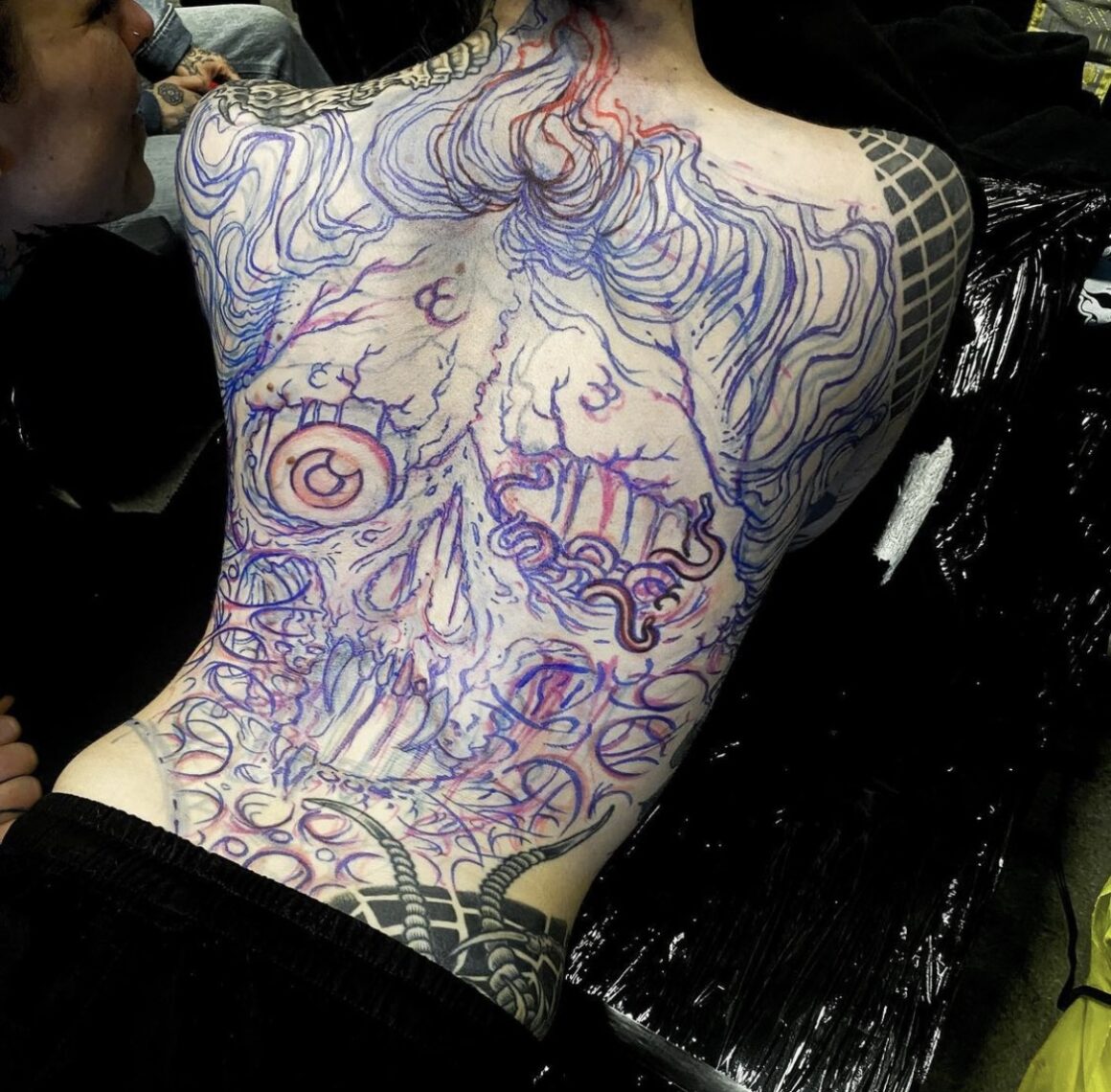 Rafel Jenzie backpiece, Brighton Tattoo Convention