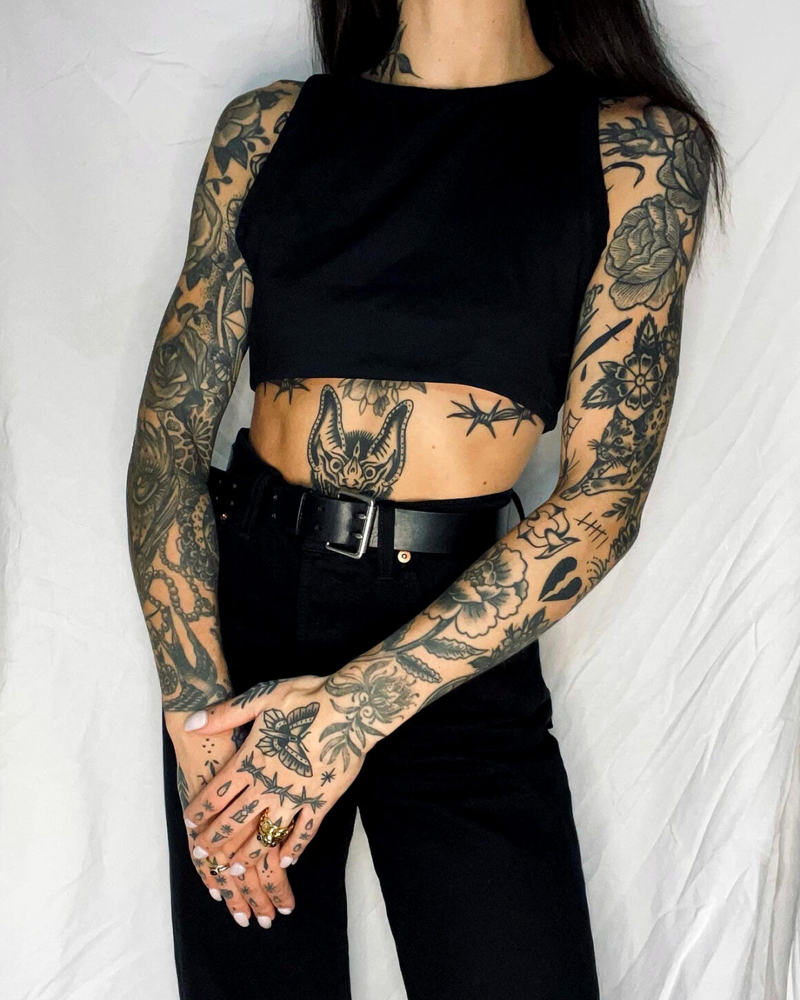 Tindra Tamara, tattoo model, @tamaratattooing