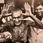 Stanley Moscowitz with Dick Hyland on t he Bowery, c. 1955, photo taken from “New York City Tattoo “The Oral History of an Urban Art”, by Michael McCabe