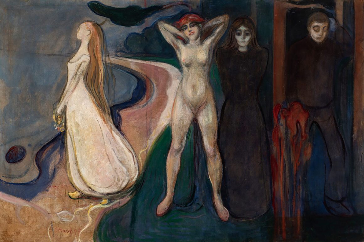 Edvard Munch, La femme en Trois étapes, 1894, Musée d'art de KODE Bergen, Collection Rasmus Meyer
