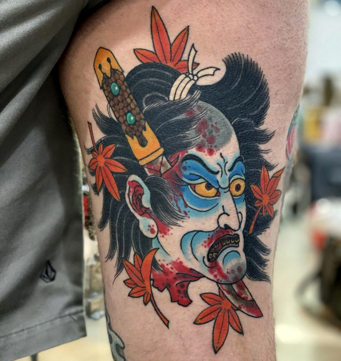 Japanese Traditional Namakubi tattoo by Justin Smith  Traditional japanese  tattoos Tattoos Tattoo designs