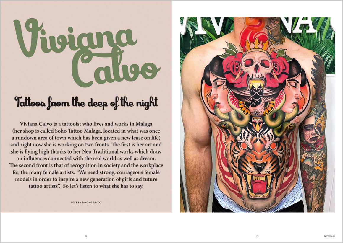 The female faces of the Spanish tattoo artist Viviana Calvo