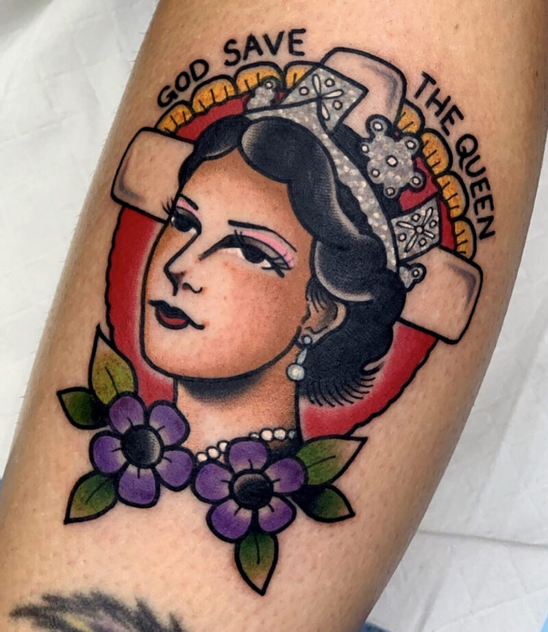 Queen Elizabeth II Tattoo by Avalon Todaro