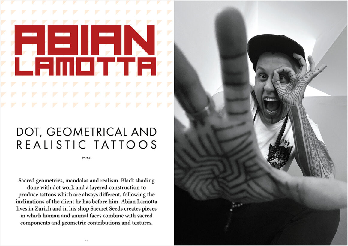 Abian Lamotta. Dot, geometrical and realistic tattoos