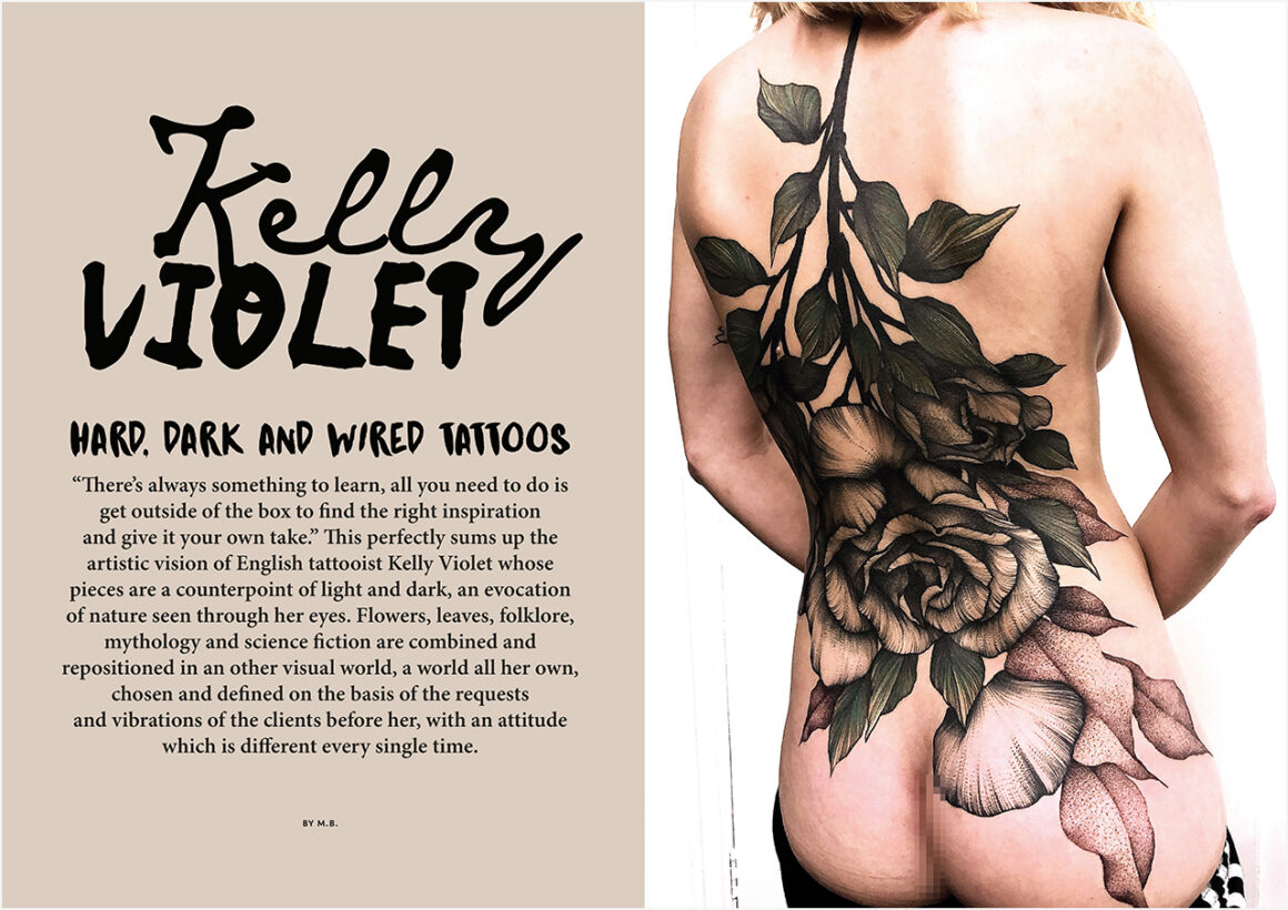 Kelly Violet. Hard, dark and wired tattoos
