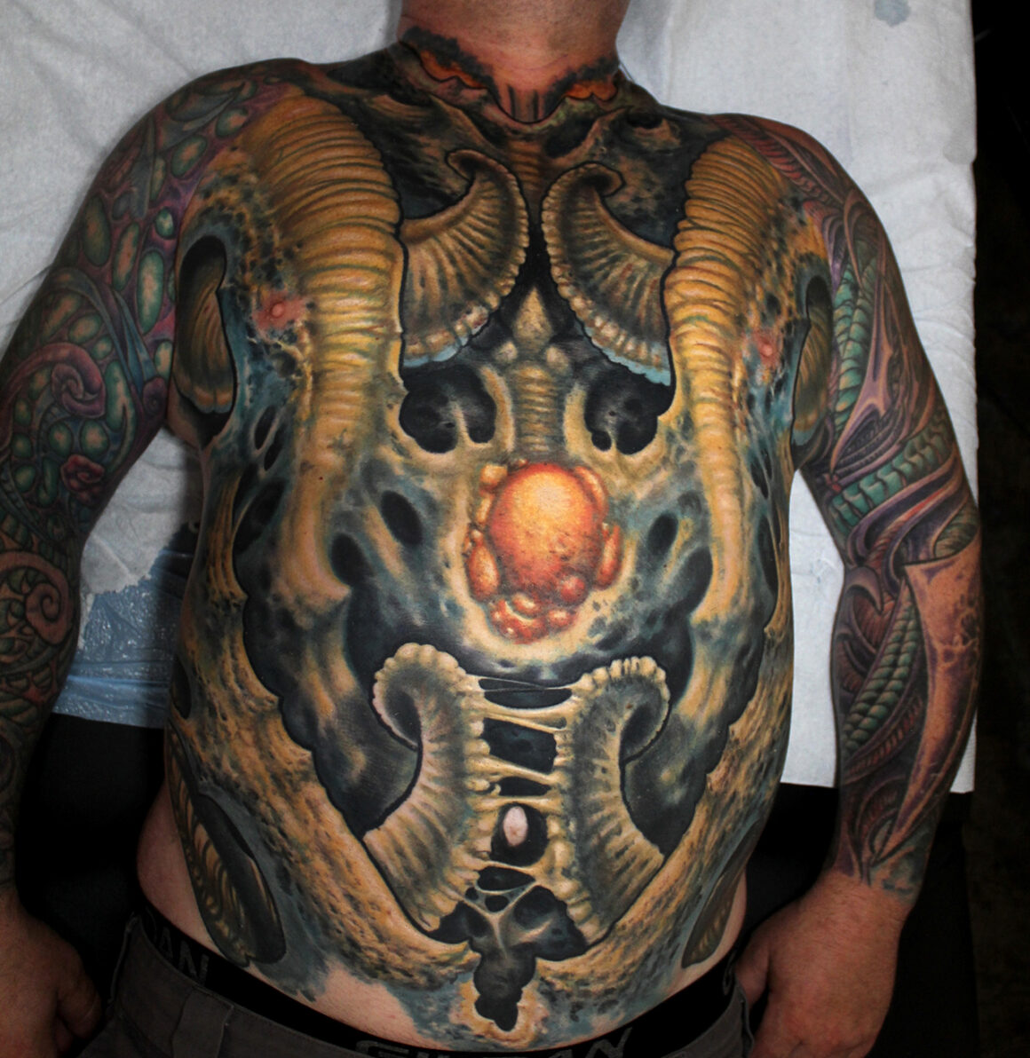 Biomechanical Tattoo Design On Full Back  Tattoo Designs Tattoo Pictures