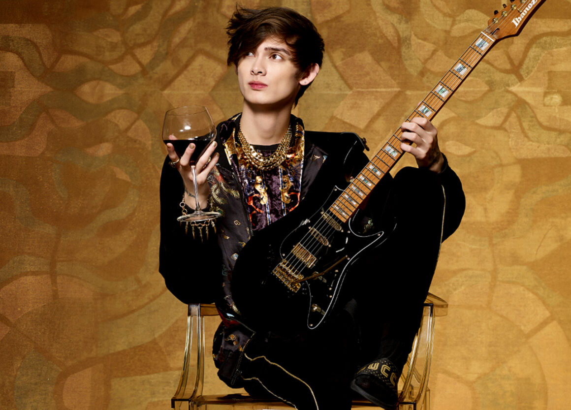 Tim Henson of Polyphia with new signature Ibanez guitar 2021  Dreamy  artwork Metalcore Tims