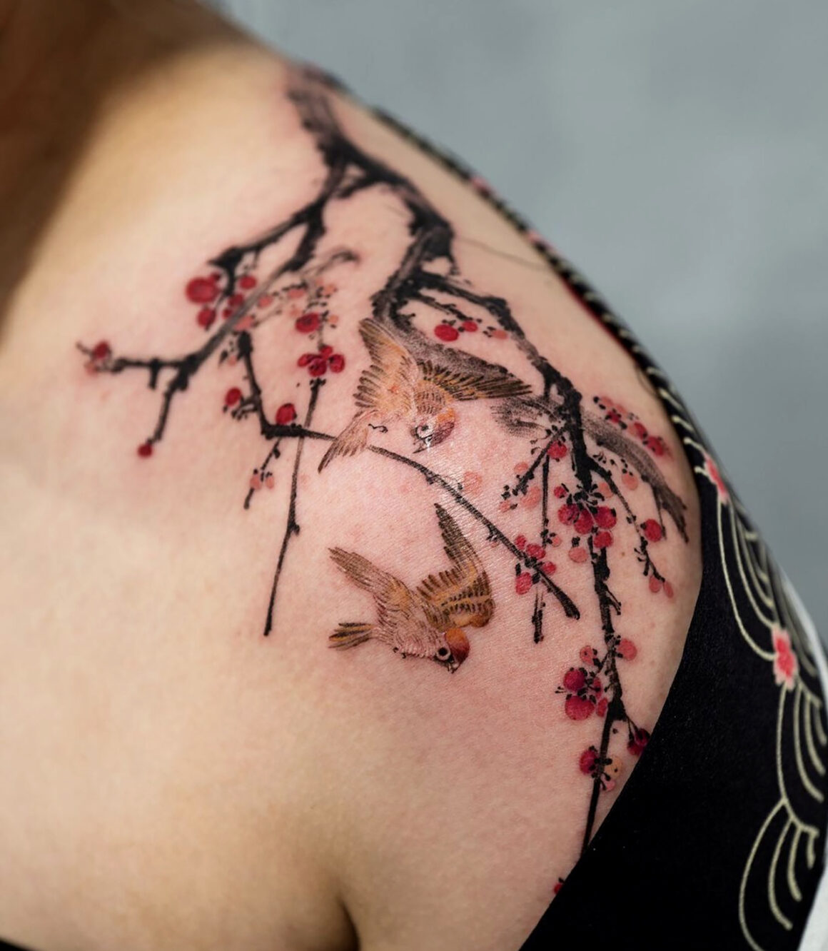 red wisteria flower tattooTikTok Search