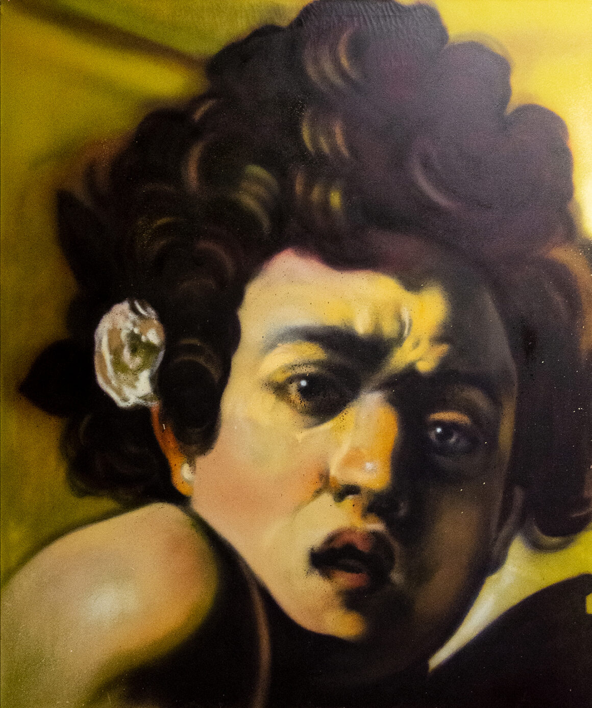 Caravaggio, ragazzo morso da un ramarro by Andrea Ravo Mattoni