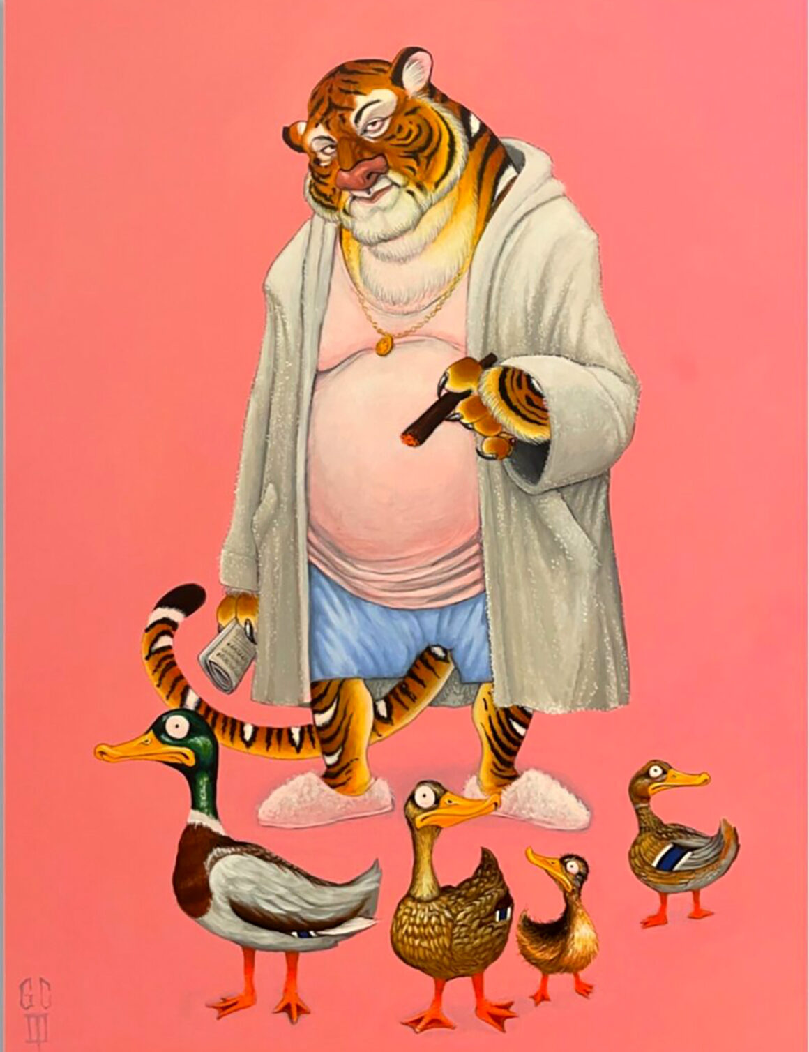 George-Campise_Tony-and-His-God-Damned-Ducks_2500_acrylic_24x18