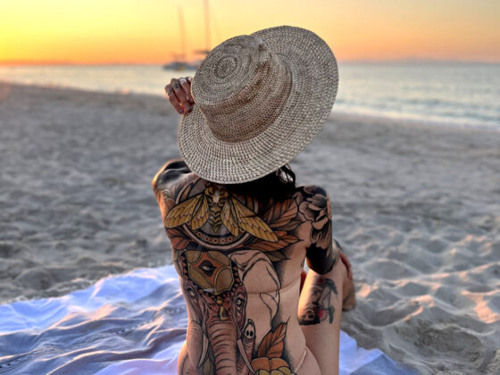 GInger, tattoo model