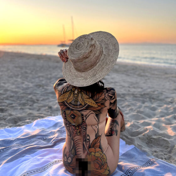 GInger, tattoo model