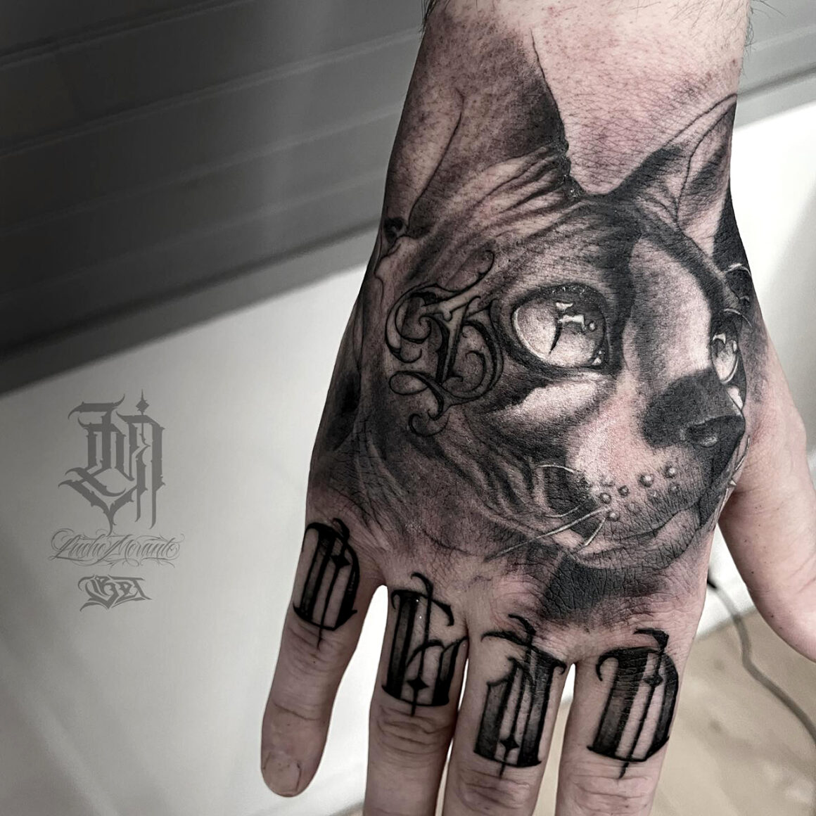 Tattoo by Lucho Morante, @luchomorantelettering
