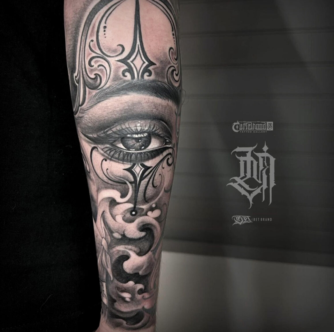 Tattoo by Lucho Morante, @luchomorantelettering