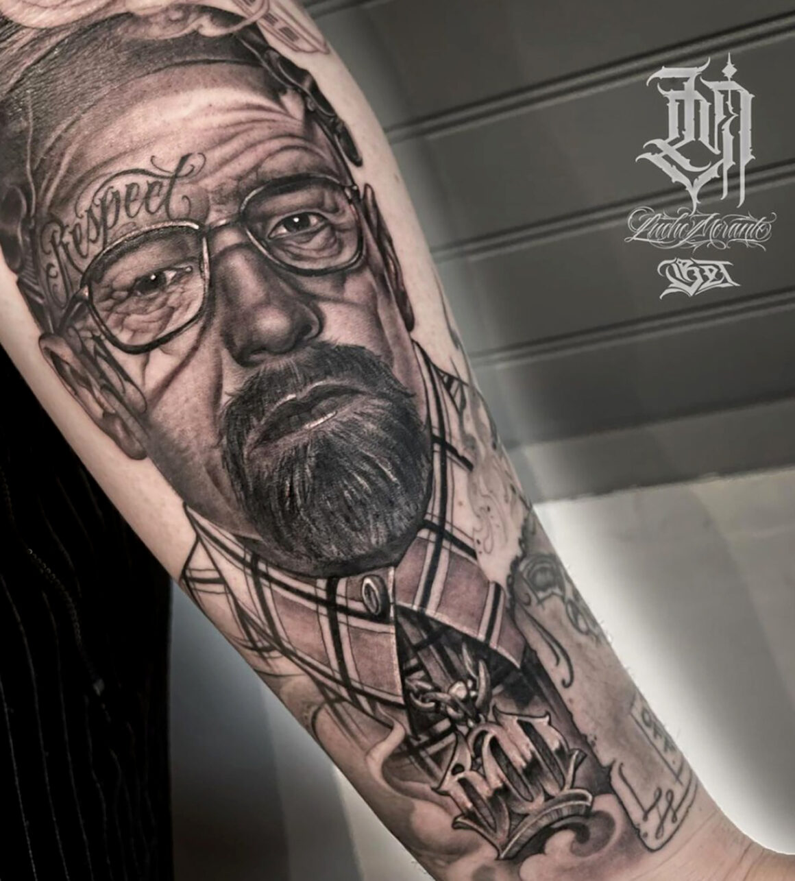 Tattoo by Lucho Morante, @luchomorantelettering