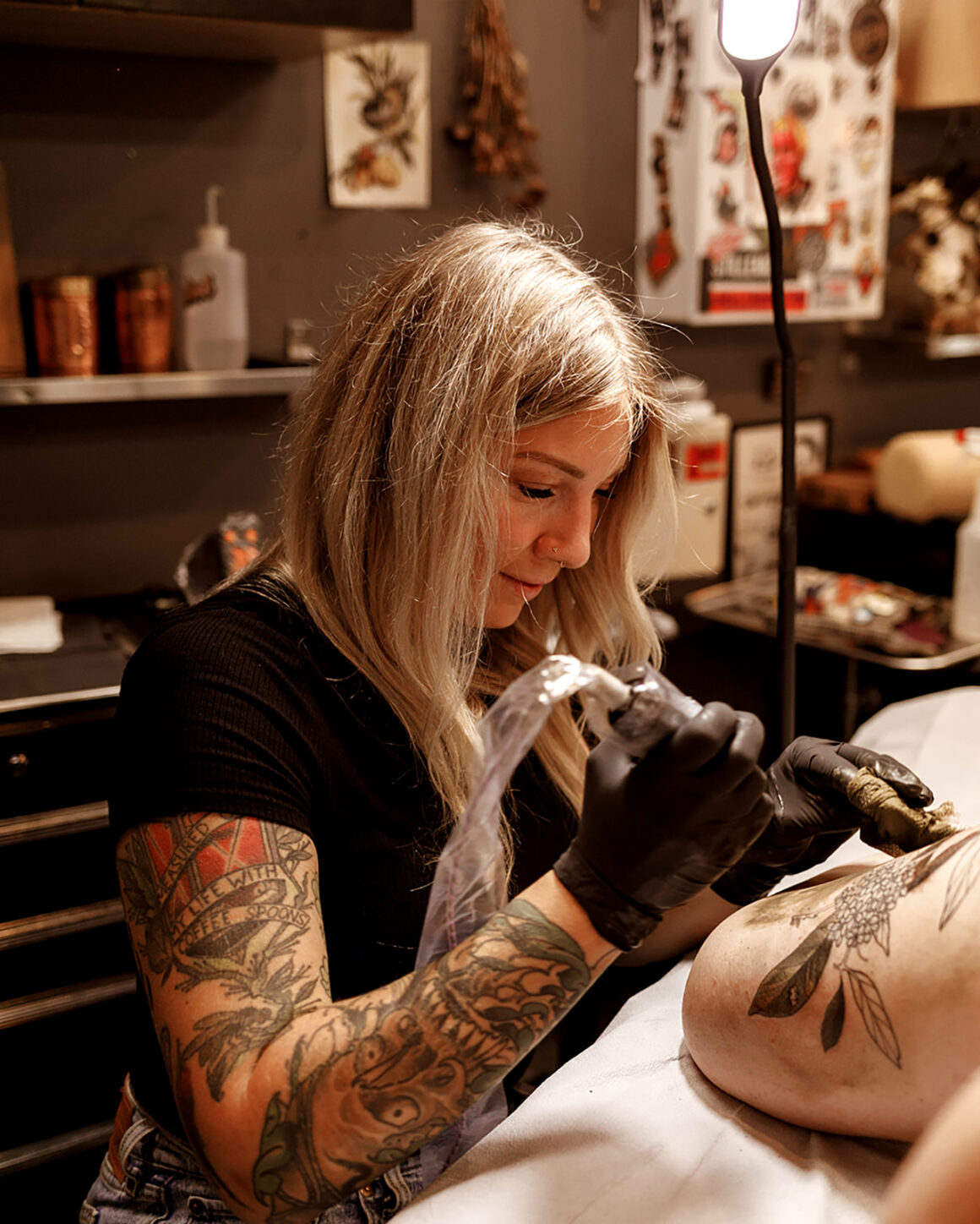 Melise Hill, human faces with an Art Nouveau accent from Detroit - Tattoo Life