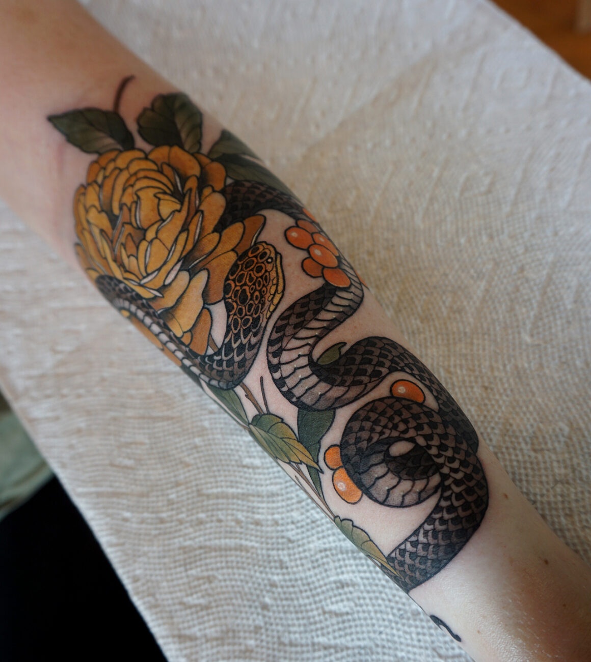 Tatouage par Melise Hill, @melisehilltattoo