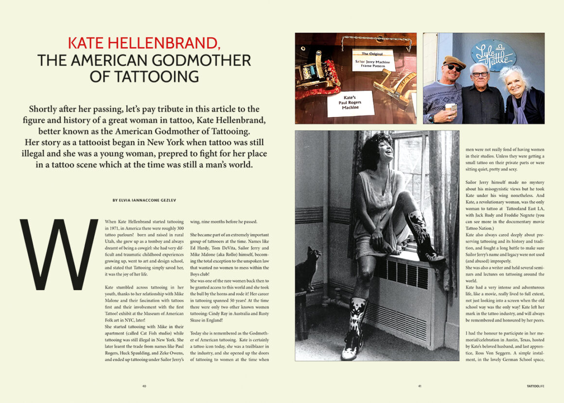 Kate Hellenbrand, Magazine Tattoo Life 142 Mai / juin 2023