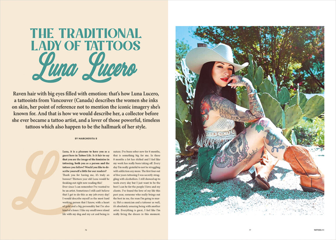 La Dame Traditionnelle du tatouage Luna Lucero